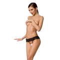 Passion (Польща) Мереживні стрінги з доступом Passion SENIA THONG XXL/XXXL, black