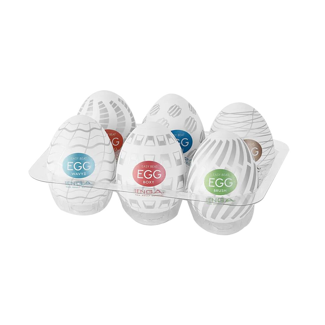 Tenga (Япония) Набір мастурбаторів-яєць Tenga Egg New Standard Pack (6 яєць)