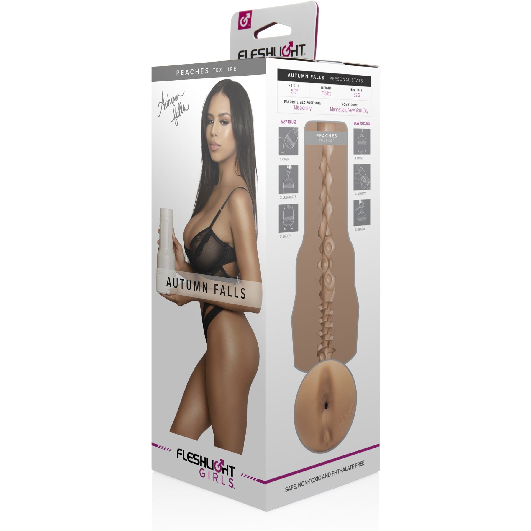 Fleshlight (США) Мастурбатор Fleshlight Girls: Autumn Falls - Peaches, зі зліпка ануса, дуже ніжний