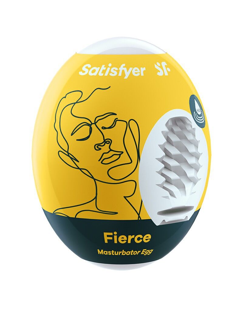 Satisfyer (Німеччина) Самозмащувальний мастурбатор-яйце Satisfyer Masturbator Egg Fierce, одноразовий, не потребує змазки