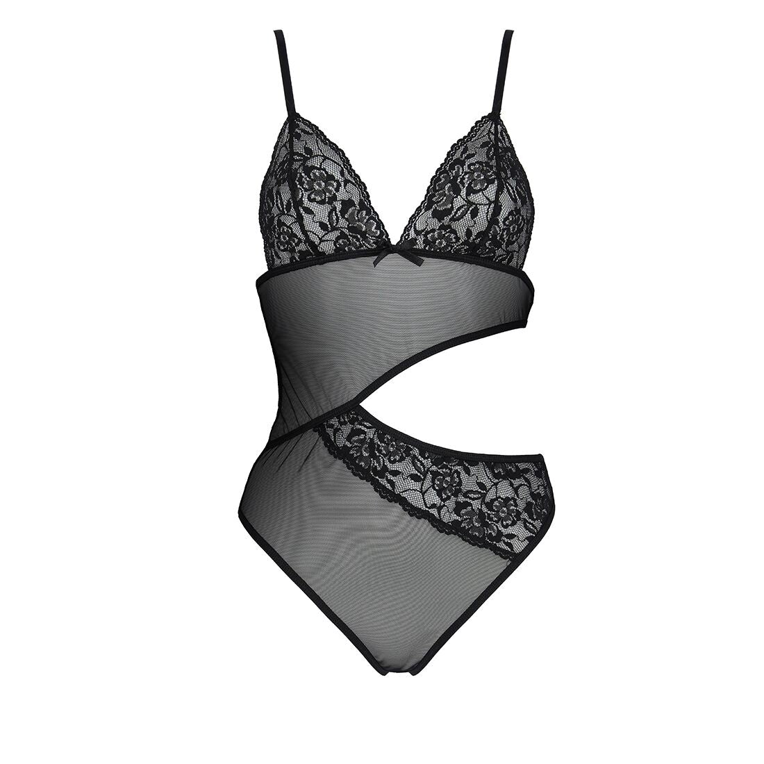 Passion (Польща) Боді з ажурним ліфом Passion CHRISTA BODY S/M, black