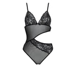 Боді з ажурним ліфом Passion CHRISTA BODY S/M, black