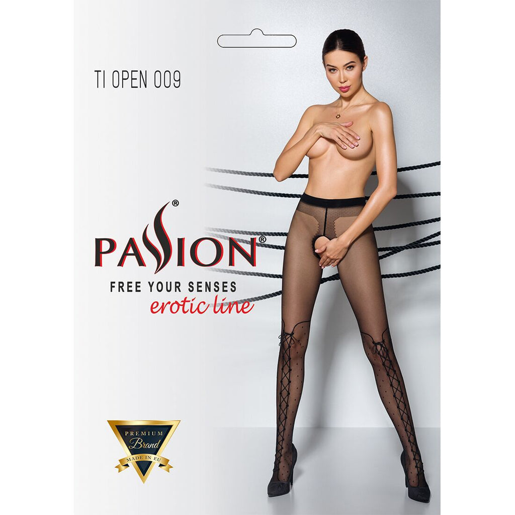 Passion (Польща) Колготки з відкритим доступом, імітація ботфорт Passion TIOPEN 009 3/4 (20 den), black