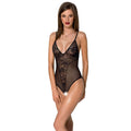 Passion (Польща) Боді з ажурним декором та відкритим кроком Passion URSULA BODY S/M, black