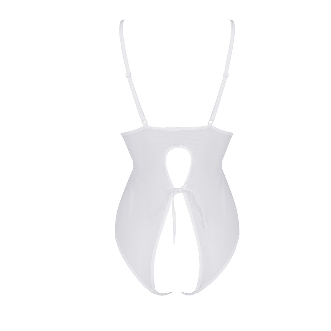 Passion (Польща) Боді з ажурним декором та відкритим кроком Passion URSULA BODY XXL/XXXL, white