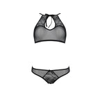 Комплект: бра, трусики з ажурним декором та відкритим кроком Passion URSULA SET 