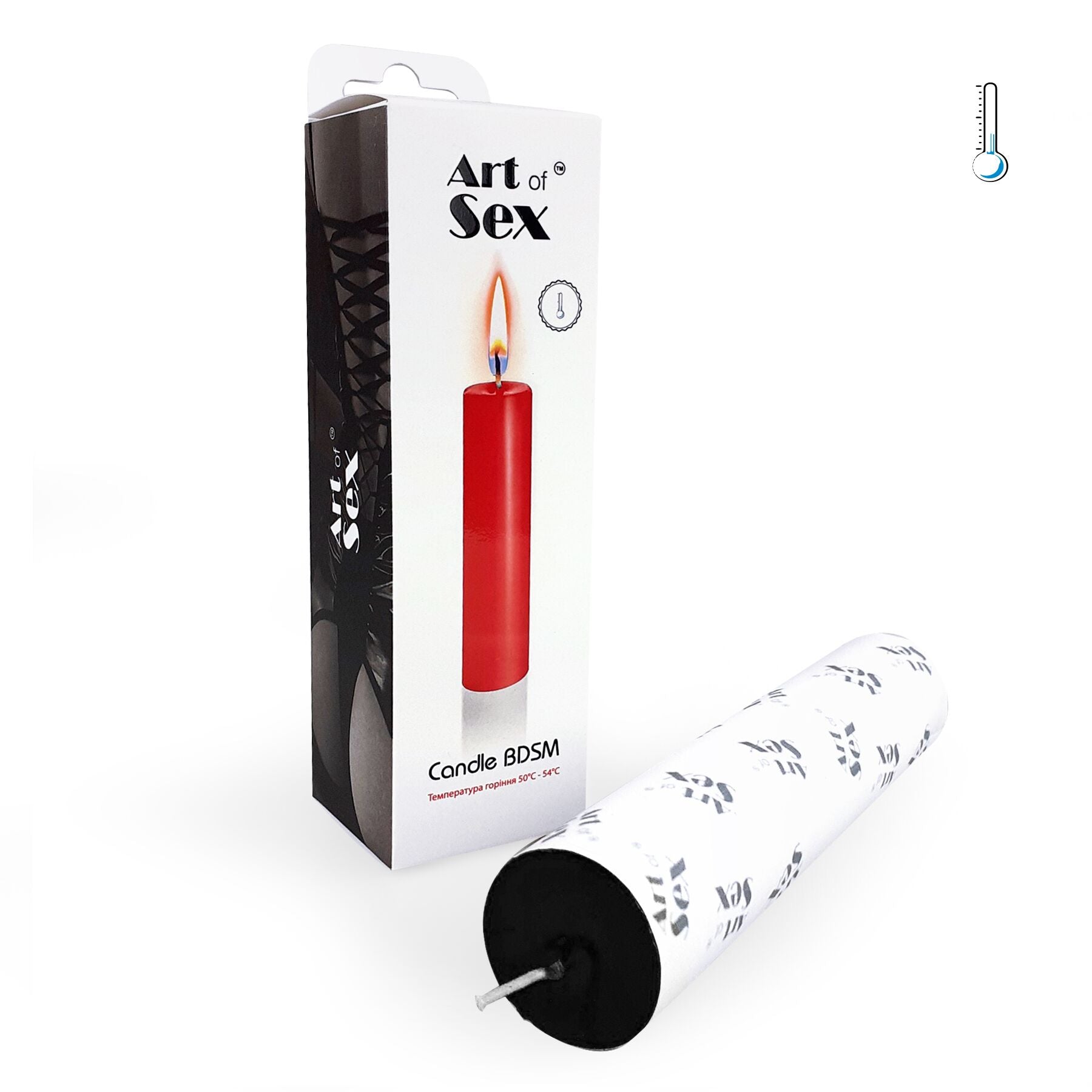 Art of Sex (Україна) Чорна свічка воскова Art of Sex size M 15 см низькотемпературна