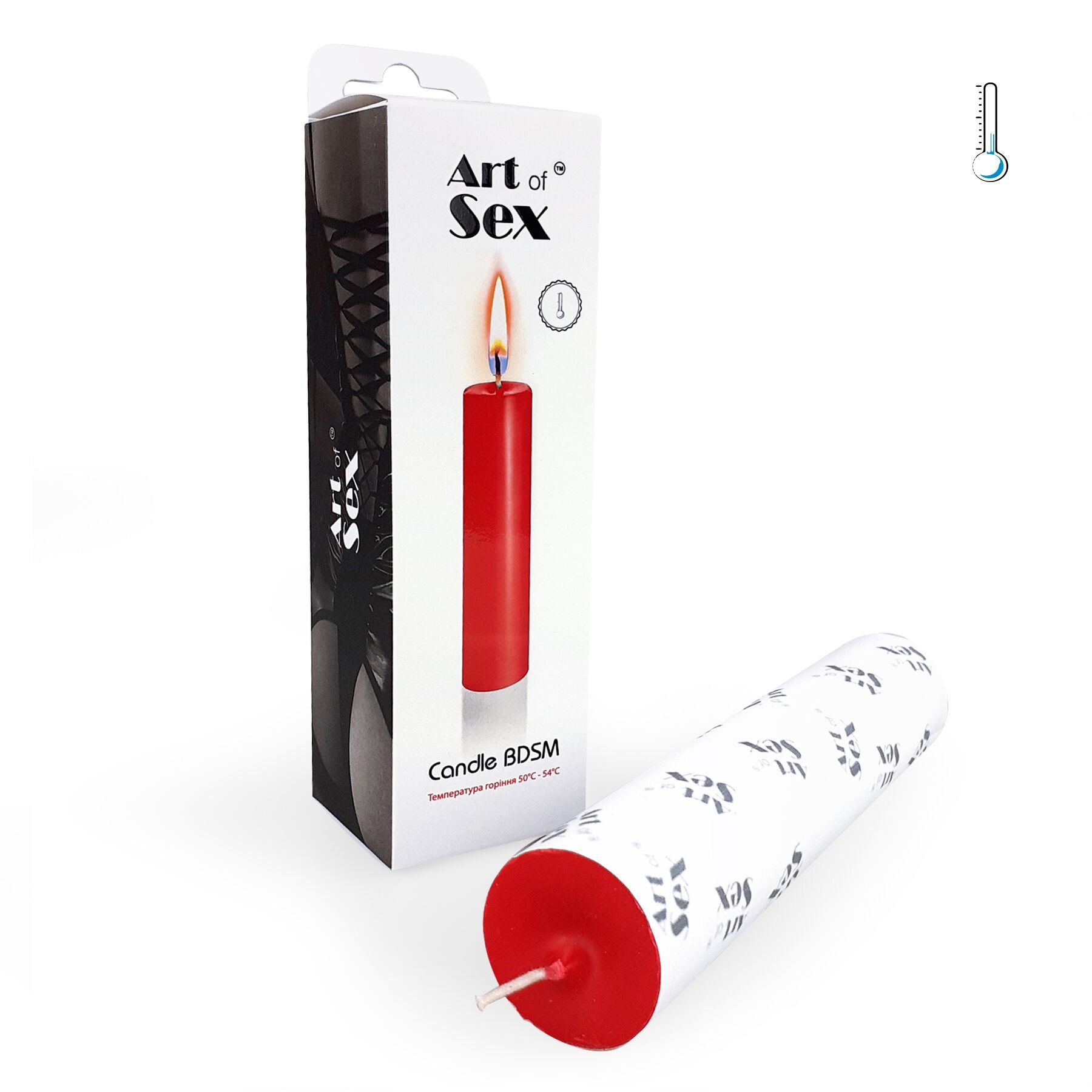 Art of Sex (Україна) Червона воскова свічка Art of Sex size M 15 см низькотемпературна