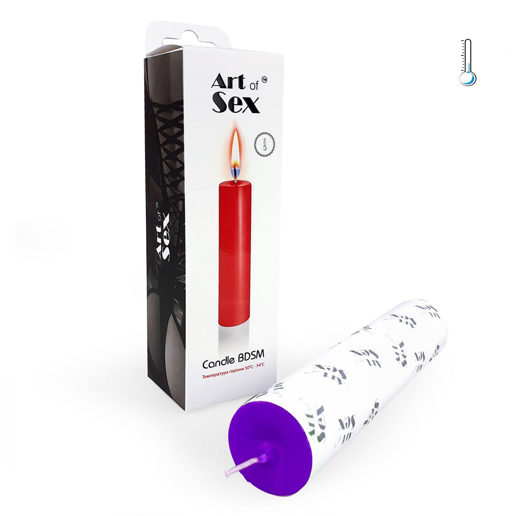 Art of Sex (Україна) Фіолетова свічка воскова Art of Sex size M 15 см низькотемпературна