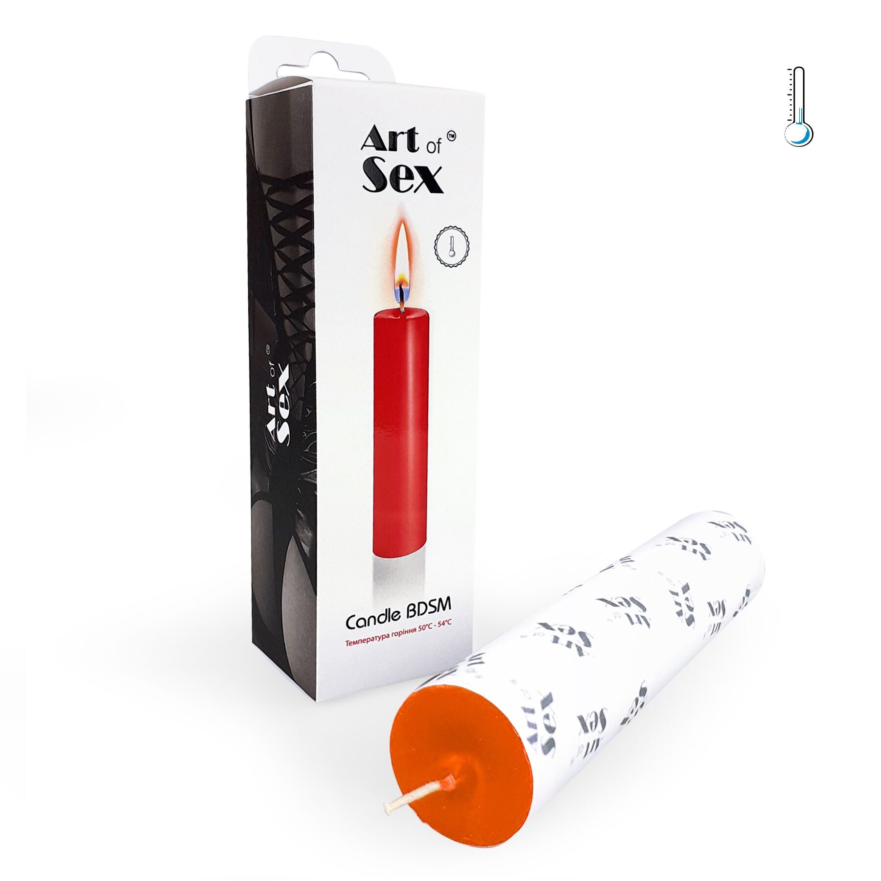 Art of Sex (Україна) Помаранчева воскова свічка Art of Sex size M 15 см низькотемпературна