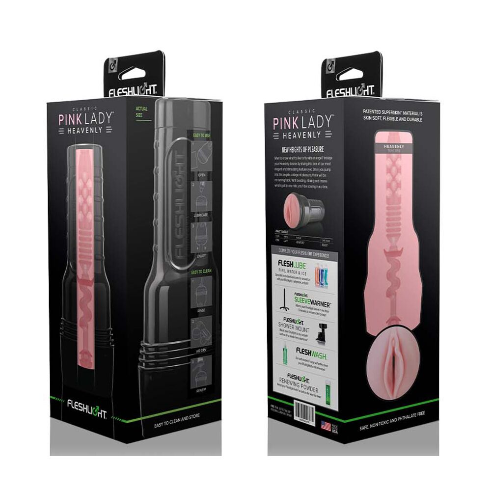Fleshlight (США) Мастурбатор-вагіна Fleshlight Pink Lady Heavenly Нова текстура