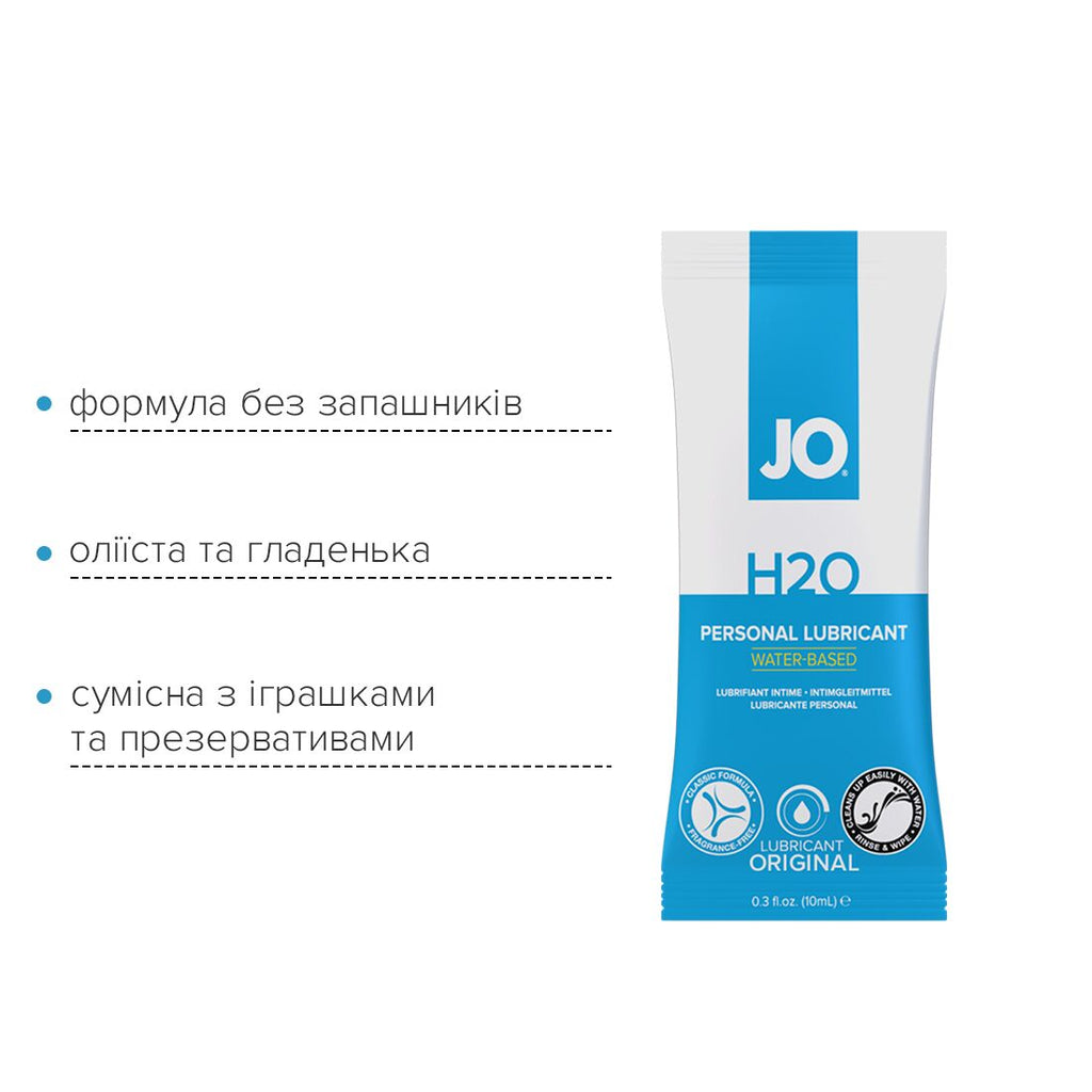 JO (США) Набір лубрикантів Foil Display Box – JO H2O Lubricant – Original – 12 × 10ml