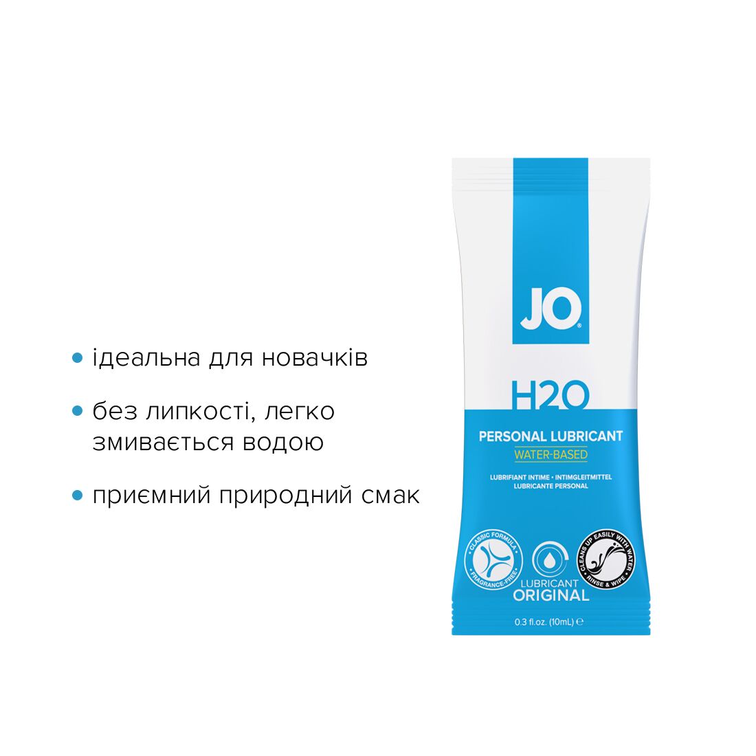 JO (США) Набір лубрикантів Foil Display Box – JO H2O Lubricant – Original – 12 × 10ml