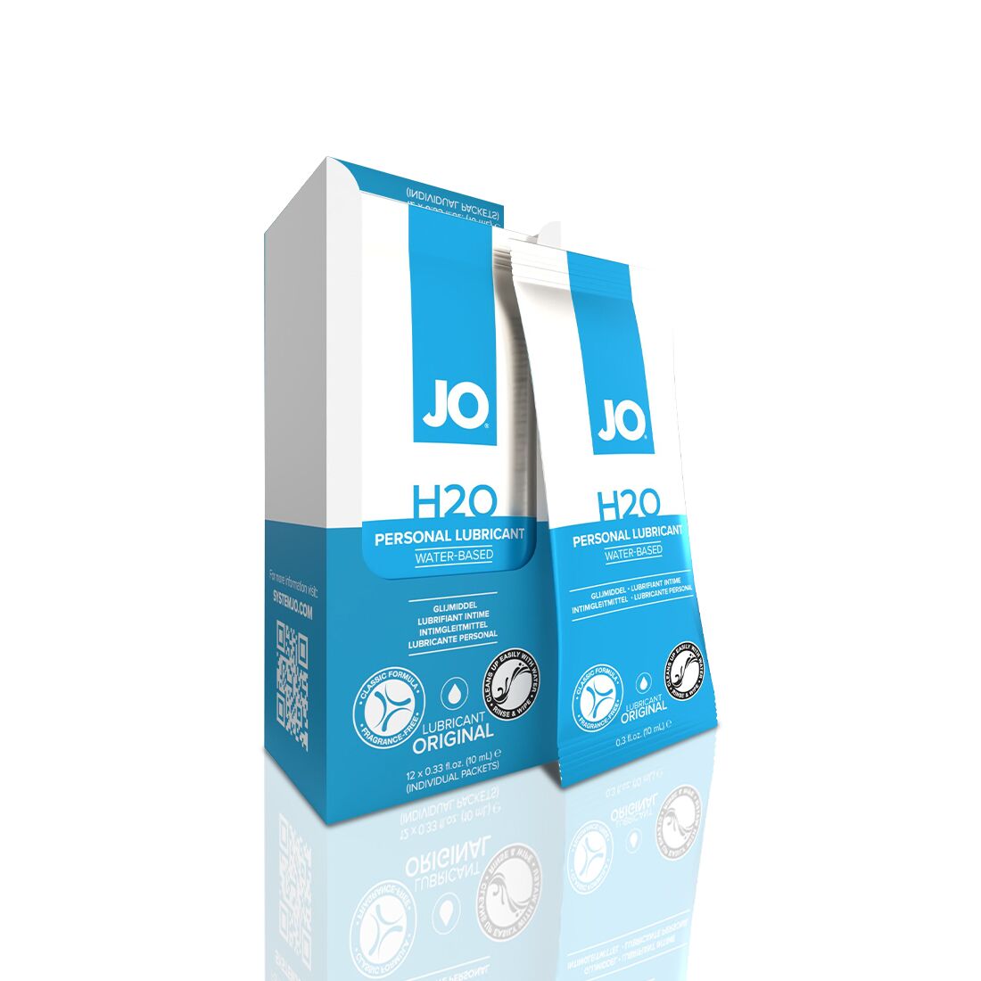 JO (США) Набір лубрикантів Foil Display Box – JO H2O Lubricant – Original – 12 × 10ml