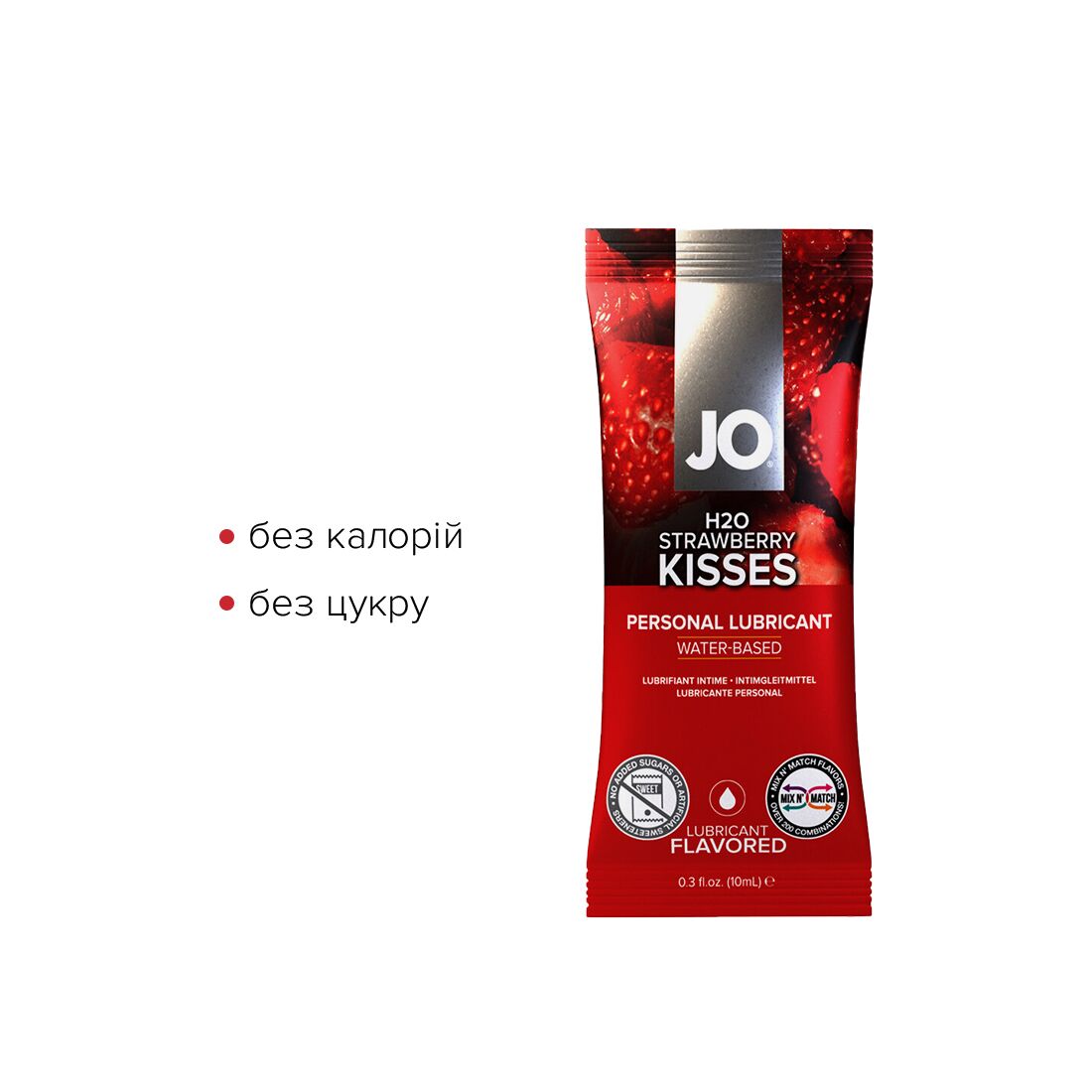 JO (США) Набір лубрикантів Foil Display Box – JO H2O Lubricant – Strawberry – 12 × 10ml