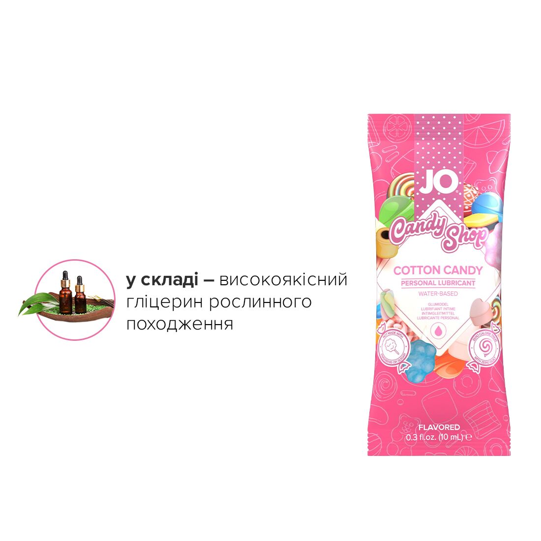 JO (США) Набір лубрикантів Foil Display Box – JO H2O Lubricant – Cotton Candy – 12 × 10ml