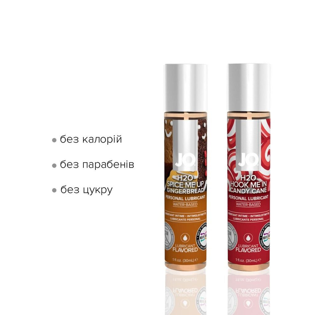 JO (США) Набір лубрикантів JO Naughty or Nice Gift Set – Candy Cane & Gingerbread (2×30 мл)