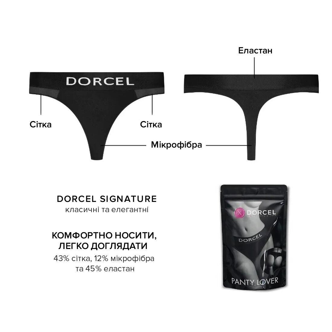 Dorcel (Франція) Трусики з кишенею для вібратора Dorcel PANTY LOVER XL