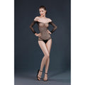 Moonlight (Іспанія) Сітчасте боді зі стразами Moonlight Model 09 XS-L Black, відкриті плечі