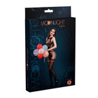 Бодістокінг з доступом Moonlight Model 14 XS-L Black, малюнок боді та панчіх на підв’язках