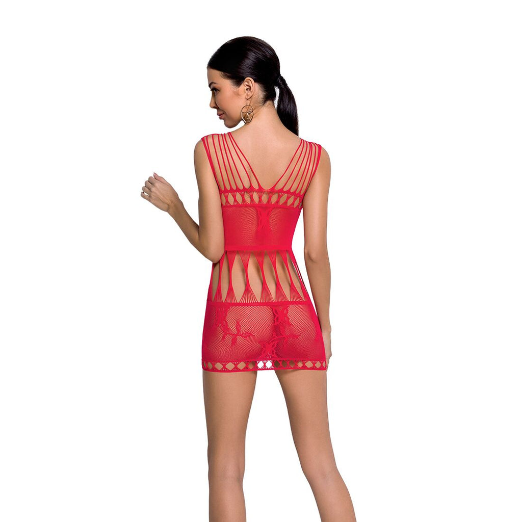 Passion (Польща) Бодістокінг мінісукня з метеликами Passion BS090 One Size red