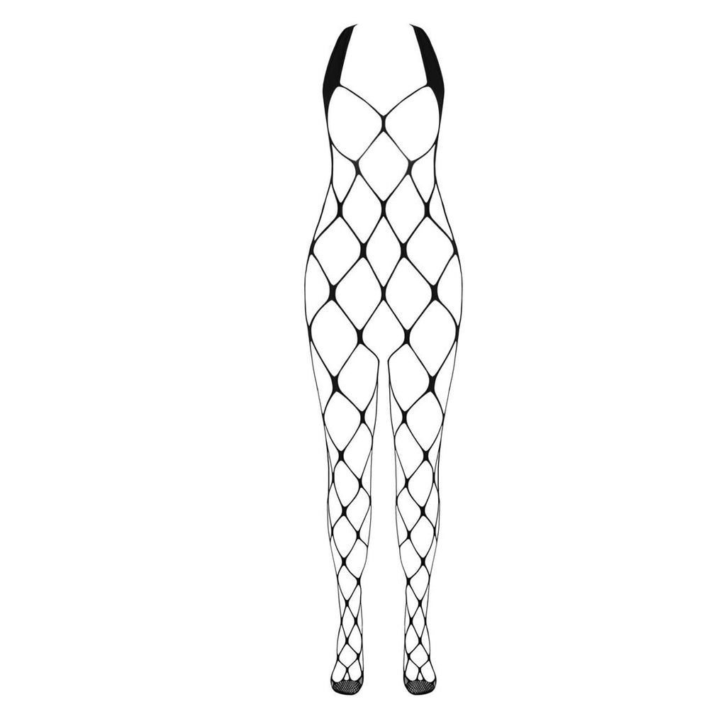 Passion (Польща) Бодістокінг у дуже велику сітку Passion BS091 black, з доступом