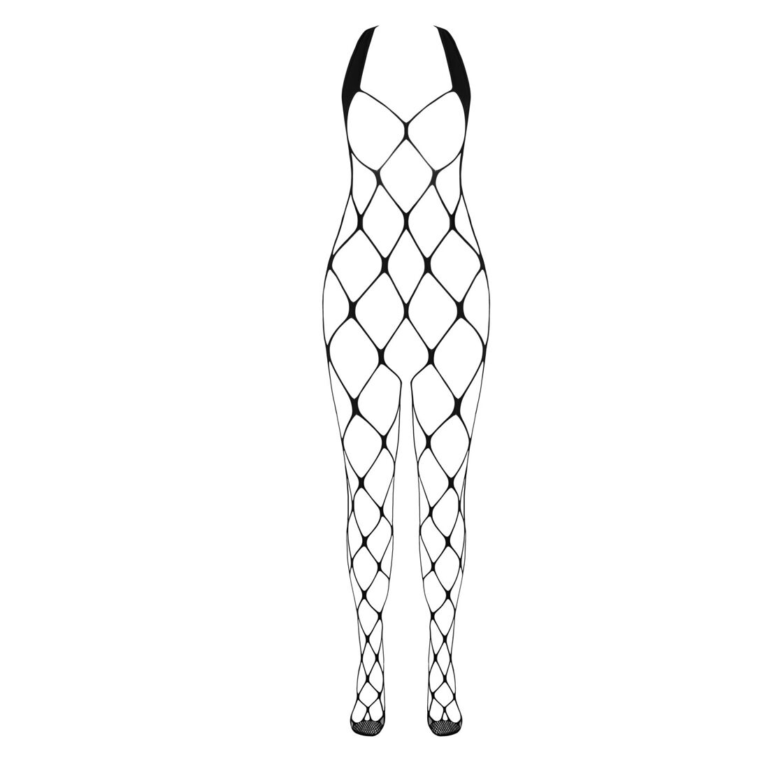 Passion (Польща) Бодістокінг у дуже велику сітку Passion BS091 black, з доступом