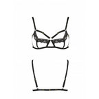 Бюстгальтер-стрепи з мереживом Passion Exclusive SOLON BRA XXL/XXXL, black