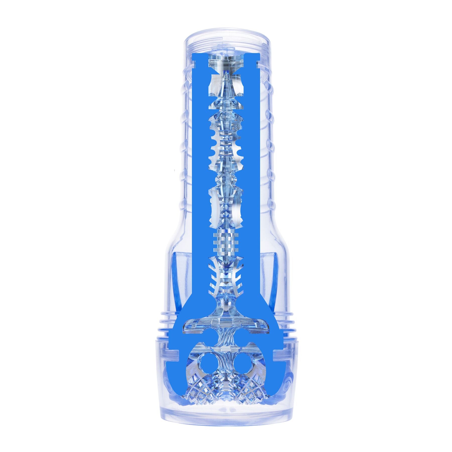 Fleshlight (США) Мастурбатор Fleshlight Turbo Core Blue Ice, оральний секс (глибоке горло)