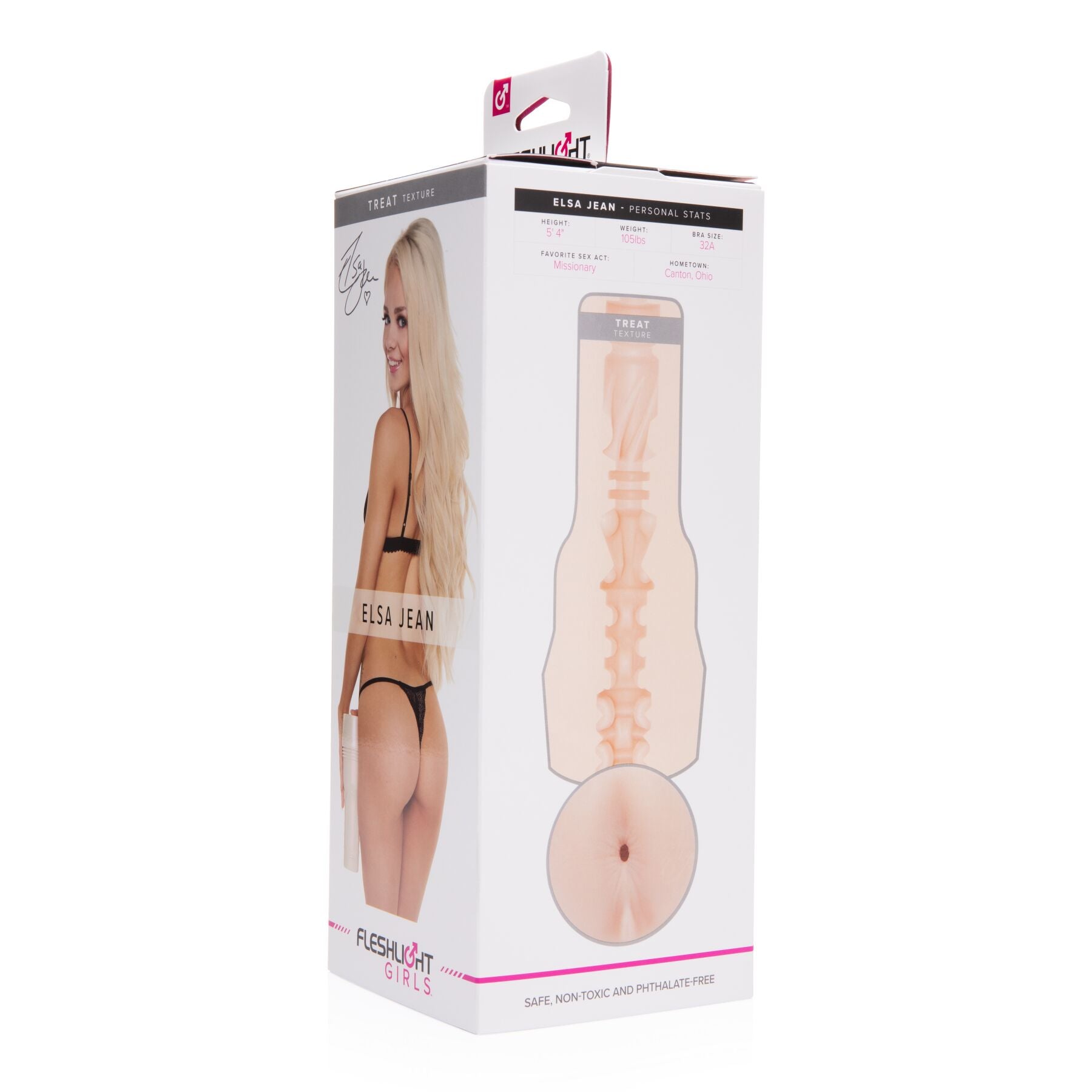 Fleshlight (США) Мастурбатор Fleshlight Girls: Elsa Jean — Treat, зі зліпка ануса, дуже ніжний