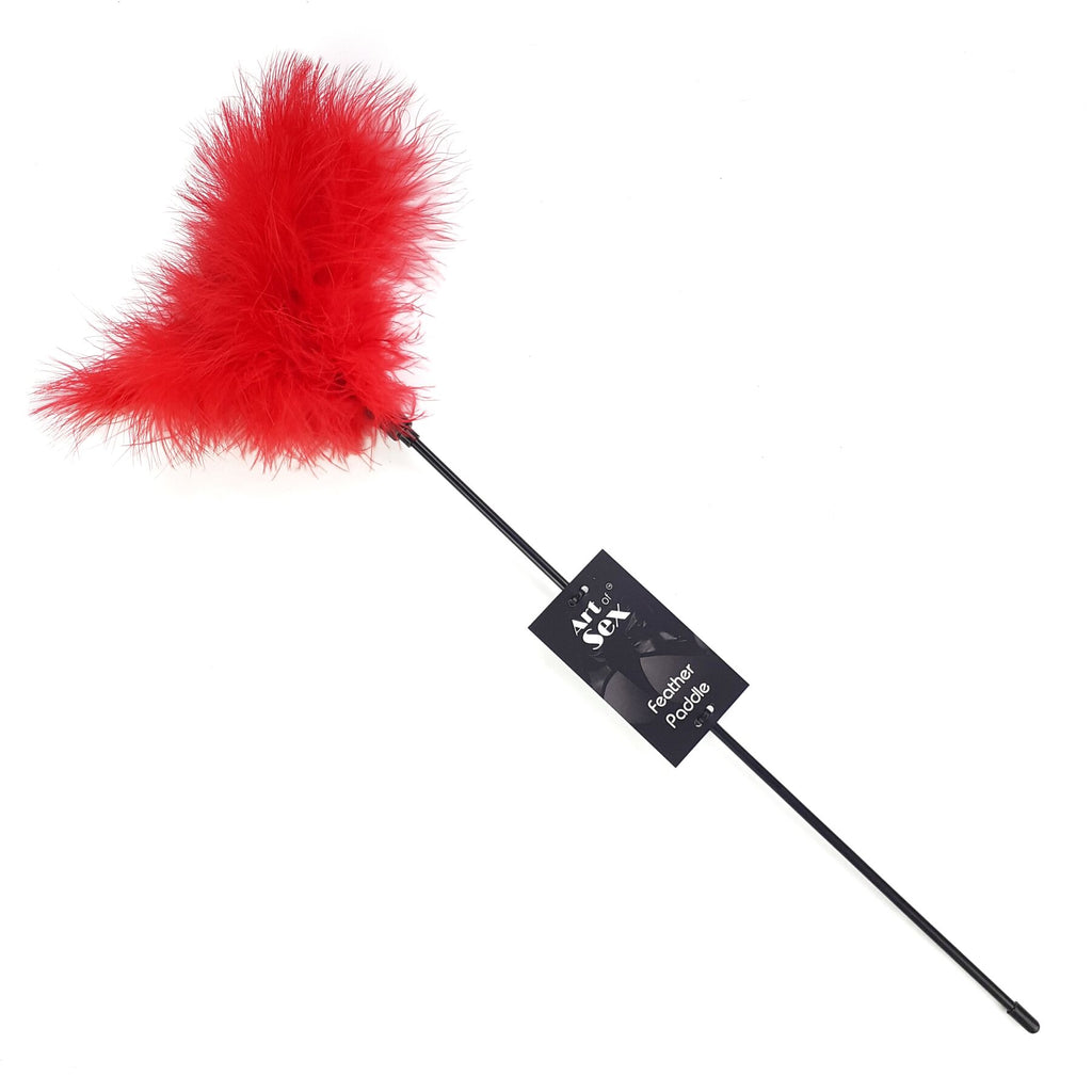 Art of Sex (Україна) Лоскітка з пером індика Art of Sex – Feather Paddle, червона