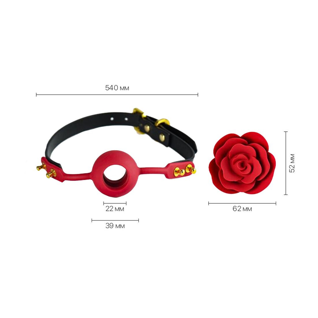 Zalo (США) Розкішний кляп у вигляді троянди Zalo - Rose Ball Gag, подвійне використання