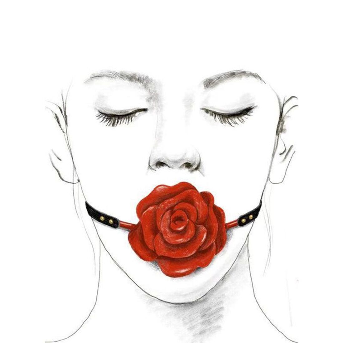 Zalo (США) Розкішний кляп у вигляді троянди Zalo - Rose Ball Gag, подвійне використання