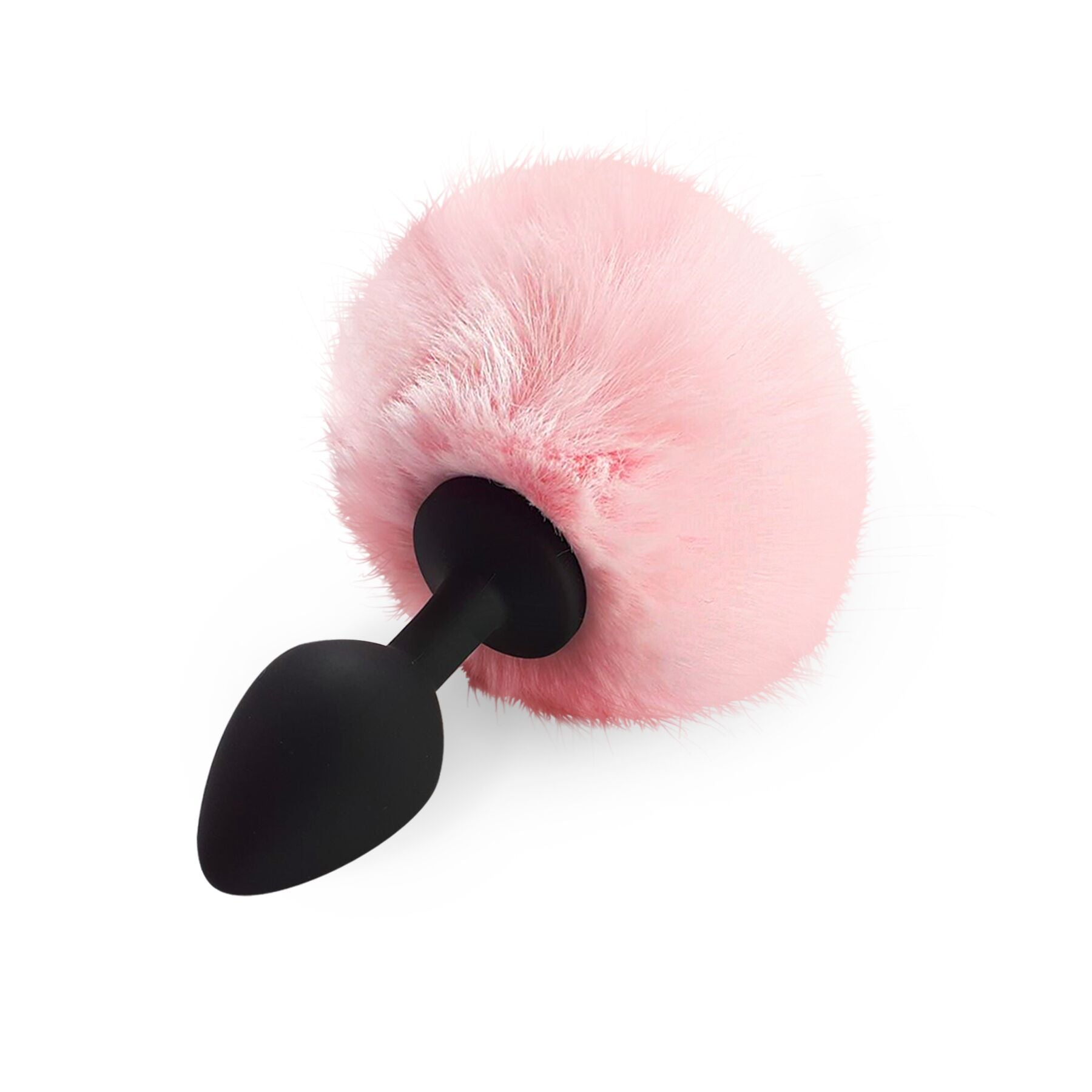 Силіконова анальна пробка М Art of Sex - Silicone Butt plug Rabbit Tail Pink, ді