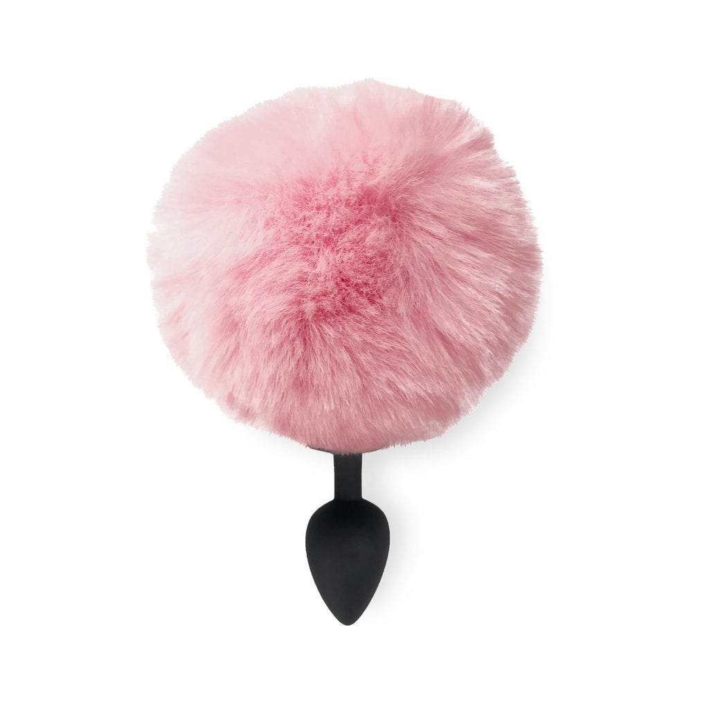 Силіконова анальна пробка М Art of Sex - Silicone Butt plug Rabbit Tail Pink, ді