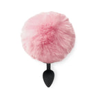 Силіконова анальна пробка М Art of Sex - Silicone Butt plug Rabbit Tail Pink, ді