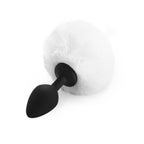Силіконова анальна пробка М Art of Sex - Silicone Butt plug Rabbit Tail, діаметр 3,5 см