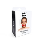 Кляп-палиця на ременях Art of Sex – Gag Stick Silicon, натуральна шкіра