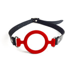Кляп-розширювач силіконове кільце Art of Sex – Gag ring, натуральна шкіра