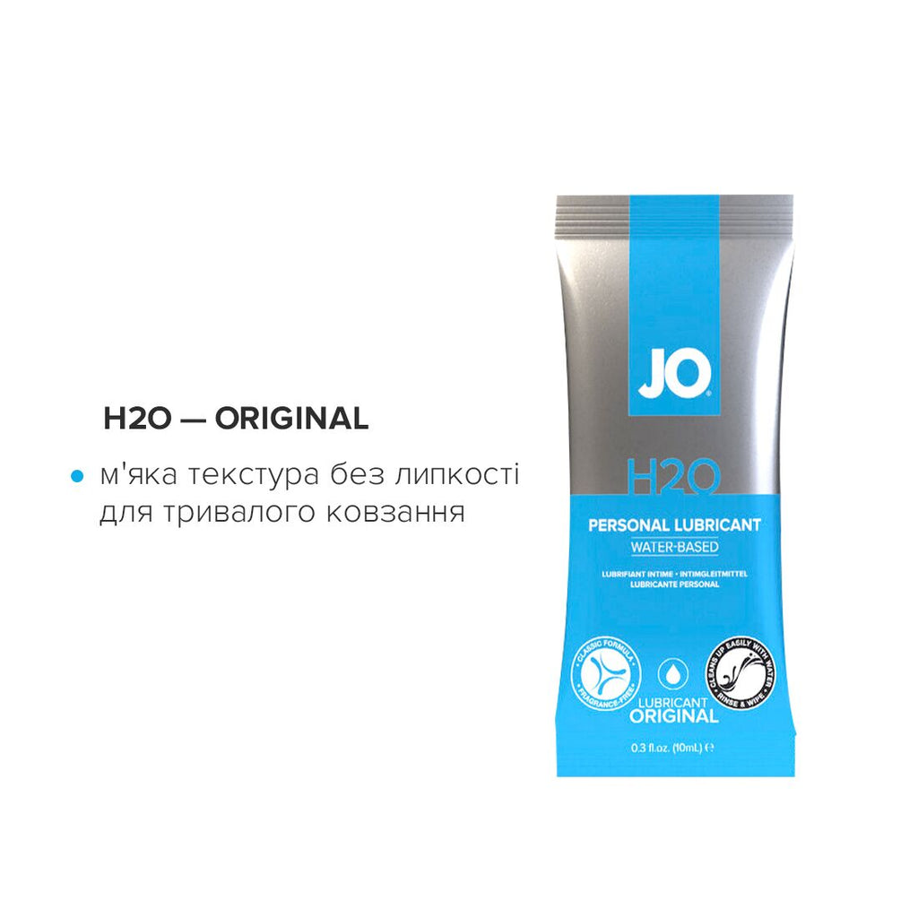 JO (США) Набір змазок на водній основі JO Four Play (8×10 мл): H2O Original, Agapé Original, H2O Strawberry K