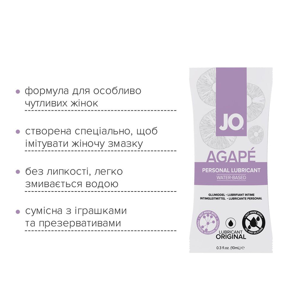 JO (США) Набір лубрикантів Foil Display Box – JO Agape Lubricant – 12 × 10ml