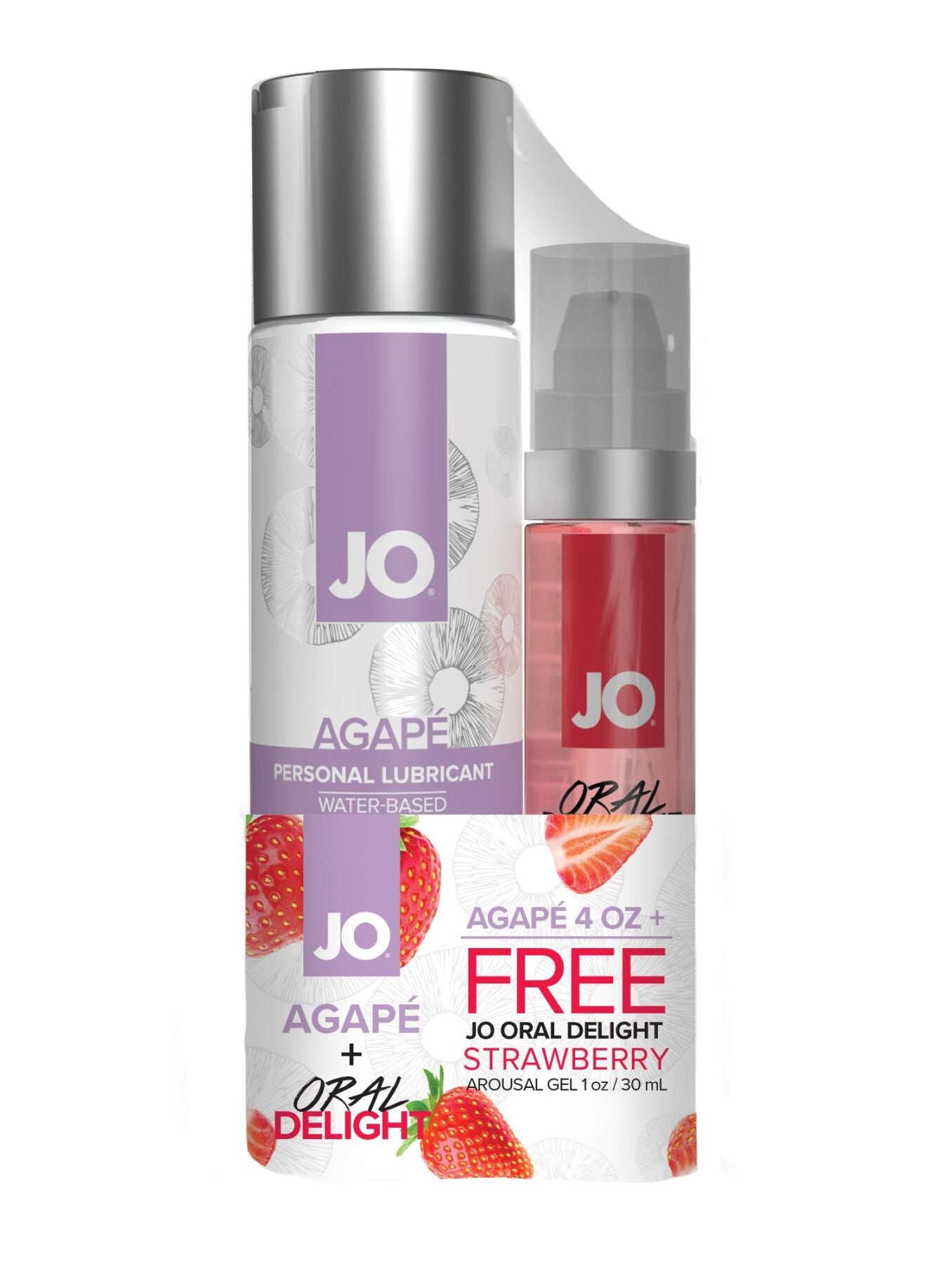 JO (США) Комплект JO GWP — Agape 120 ml & Oral Delight — Strawberry 30 мл