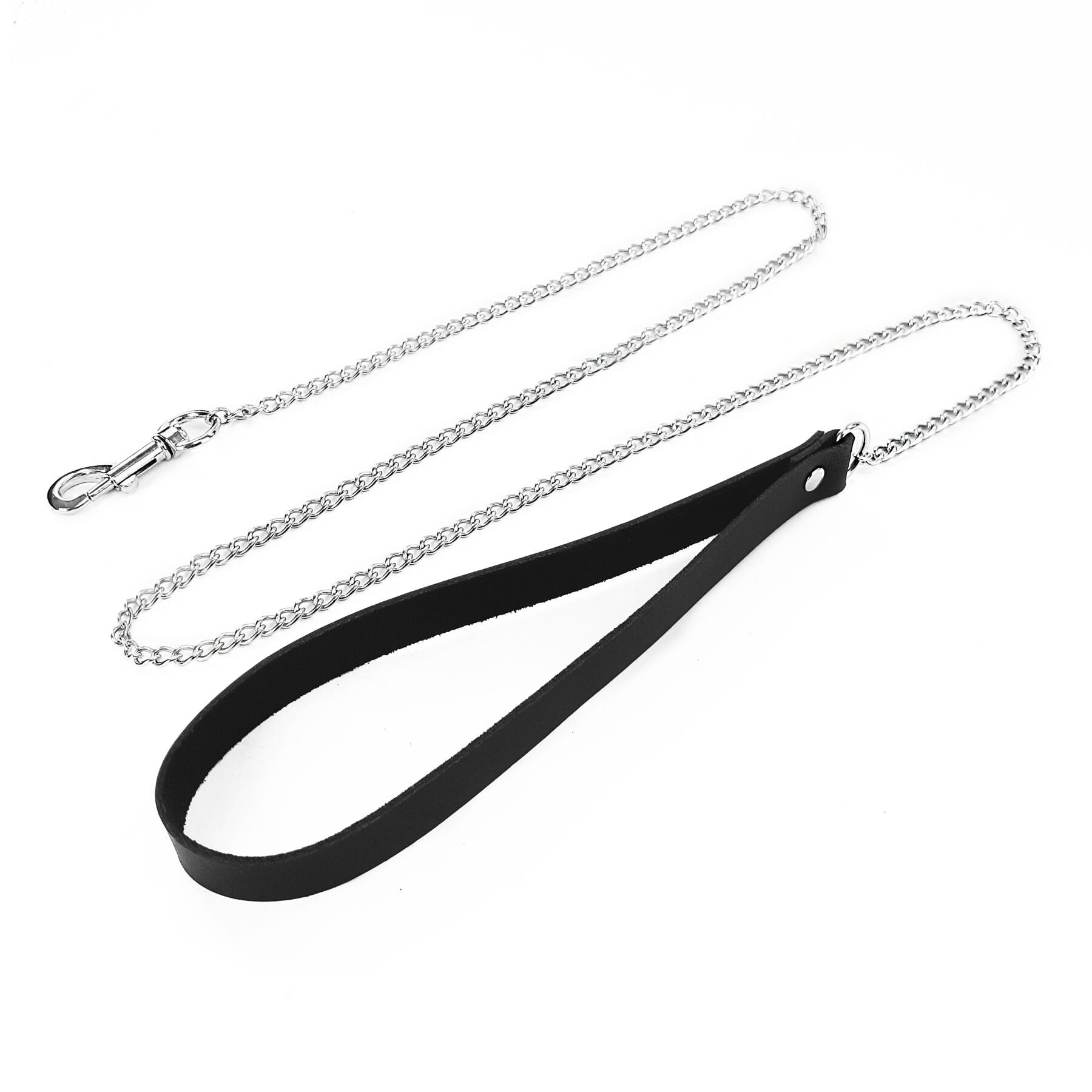 Art of Sex (Україна) Повідець на ланцюжку із натуральної шкіри Art of Sex - Leash, колір Чорний