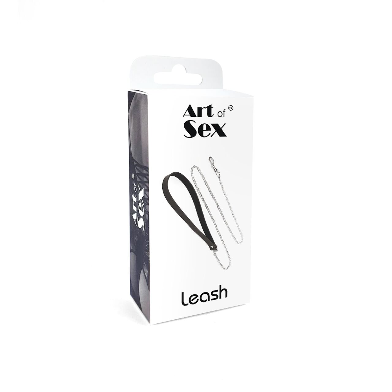 Art of Sex (Україна) Повідець на ланцюжку із натуральної шкіри Art of Sex - Leash, колір Чорний