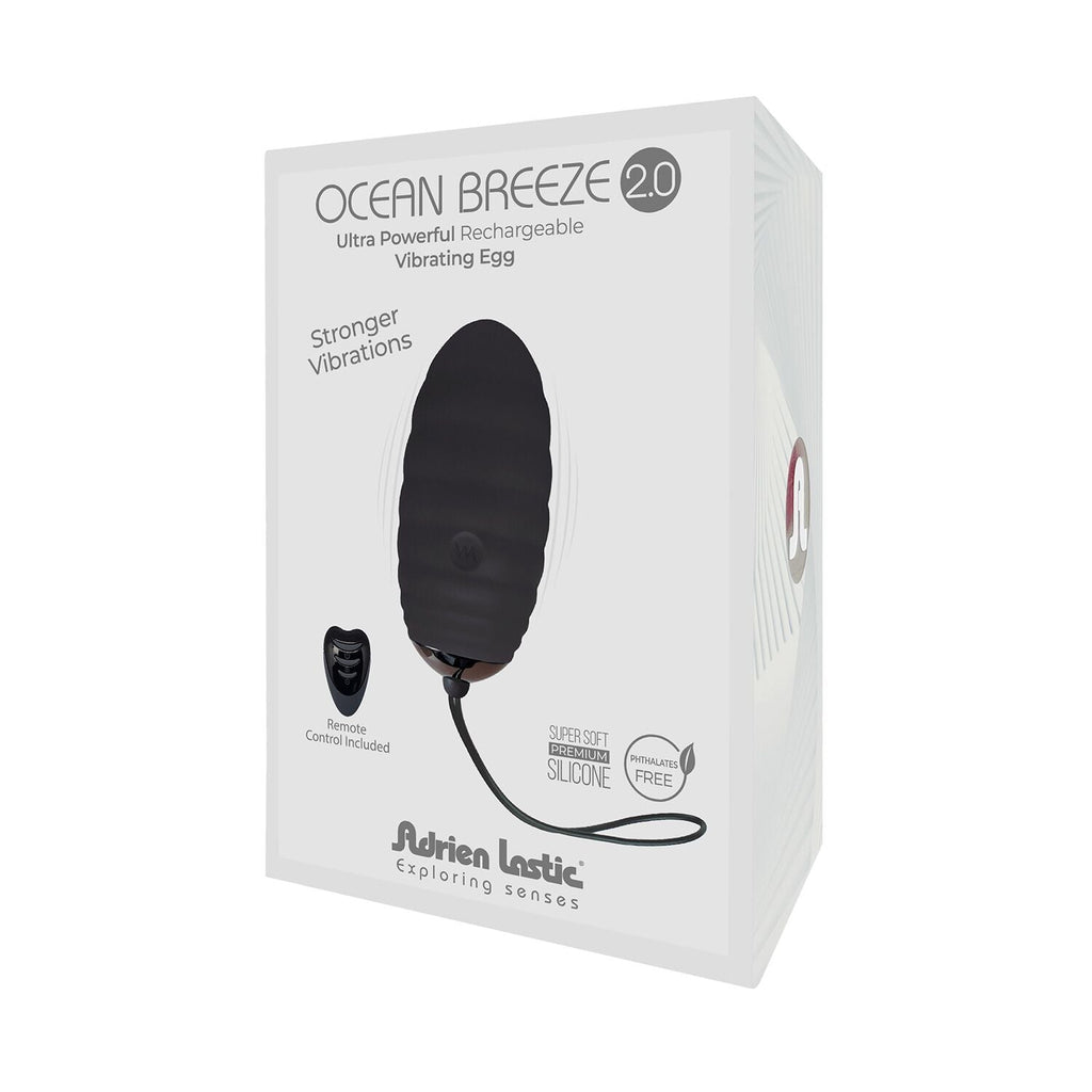 Віброяйце Adrien Lastic Ocean Breeze 2.0 Black, пульт ДК, дуже потужний мотор, 1