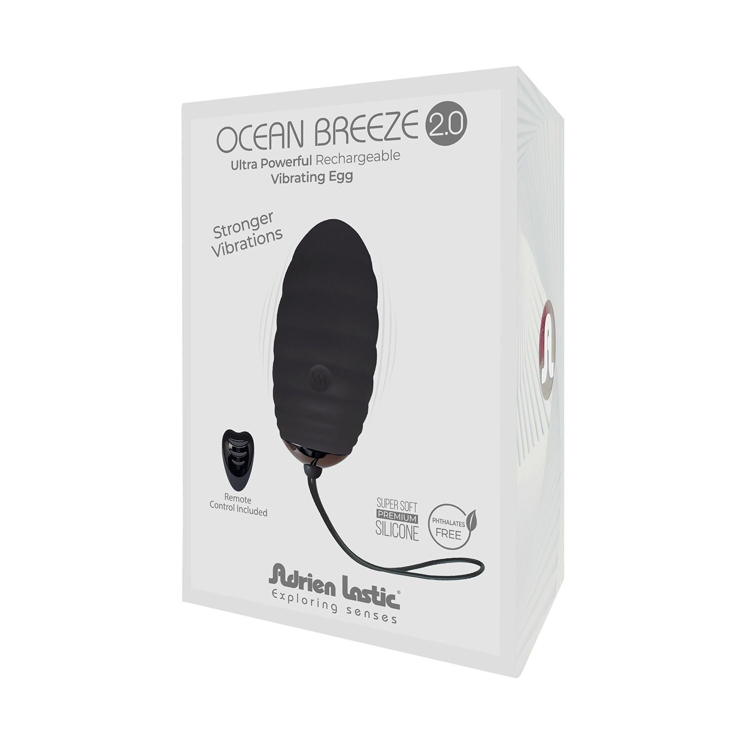 Віброяйце Adrien Lastic Ocean Breeze 2.0 Black, пульт ДК, дуже потужний мотор, 1