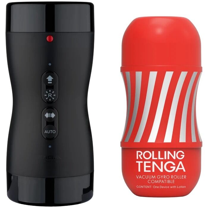 Tenga (Япония) Автоматичний мастурбатор Tenga VACUUM GYRO ROLLER SET, ротація та вакуум, сумісний з Tenga Cup