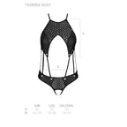 Боді з відкритим доступом Passion TASMINA BODY, екошкіра, шнурівки, ажурні мережива