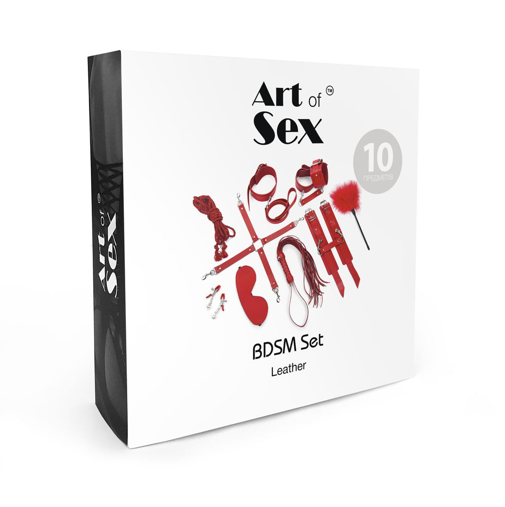 Art of Sex (Україна) Набір BDSM Art of Sex – Set Leather, 10 предметів, чорний, натуральна шкіра