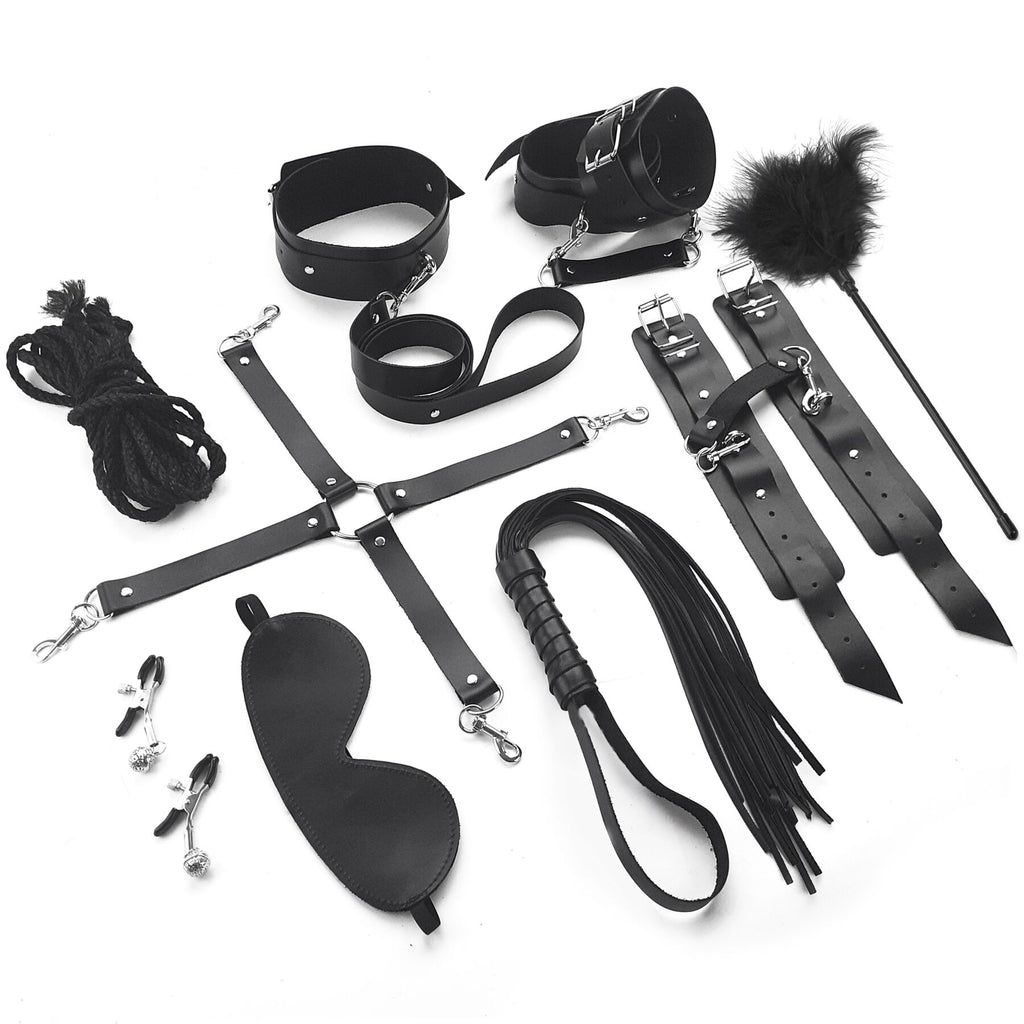 Art of Sex (Україна) Набір BDSM Art of Sex – Set Leather, 10 предметів, чорний, натуральна шкіра